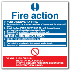 FA5-Fire action - IF YOU DISCOVER A FIRE...